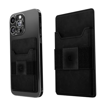 Groove Life Groove Wallet Go, Black Leather Attachment Card Holder for Men - color: Black