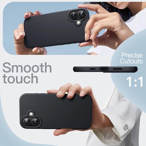JETech Silicone Case for iPhone 17, Black - color: Black, size: iPhone 17