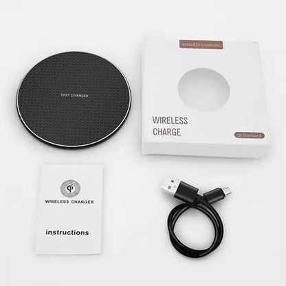 10W Qi-Certified Charging Pad, Black, Wireless Fast Charging, Compatible with Models of iPhone/Samsung/Android and More