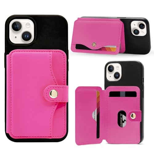 M-Plateau Card Holder for Back of Phone With Adhesive Sticker - color: Rose Red