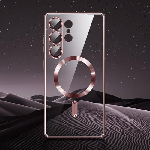 Hurgoer for Samsung Galaxy S26 Case.Soft TPU Electroplated Frame Cover with Clear Back.Drop Tested Protective Full Body Case.Thin Light Slim (Rose Gold, S26) - color: Rose Gold, size: S26
