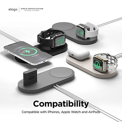 elago W Stand for iPhone, AirPods, All Apple Watch Chargers - color: Black