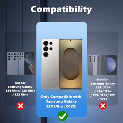 imluckies for Samsung Galaxy S25 Ultra Camera Lens Protector Bling, AR+AF Tempered Glass, 9H Anti-Scratch Metal Individual Lens Cover, HD Clear Camera Accessories - Glitter Titanium Gray - color: Bling Titanium Gray
