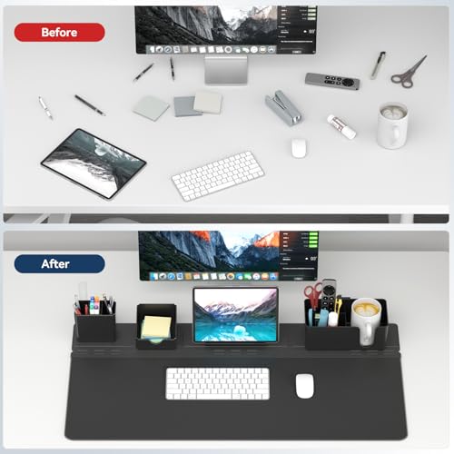 KDD Mouse Pad - Desk Mat with Foldable Phone Holder - Gaming Mousepad with Ultra-Smooth Surface, Non-Slip Base - Keyboard Mat for Home Office Gamer Accessories - size: 27.5" x 11.8"