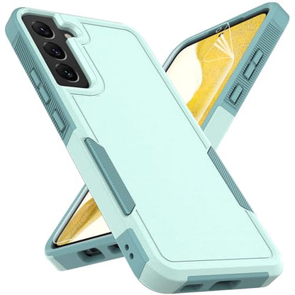 for Samsung Galaxy S22 Plus Case: Dual Layer Protective Heavy Duty Cell Phone Cover Shockproof Rugged with Screen Protector - Military Protection Bumper Tough - Samsung Galaxy S22+ 2022, Mint Green - color: Mint Green (PC) + Mint Green (TPU)