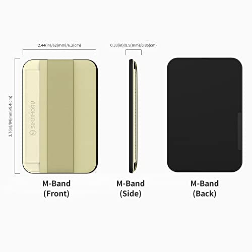 Sinjimoru Magnetic Wallet with Soft Wool Band Grip for MagSafe, Beige - color: Beige