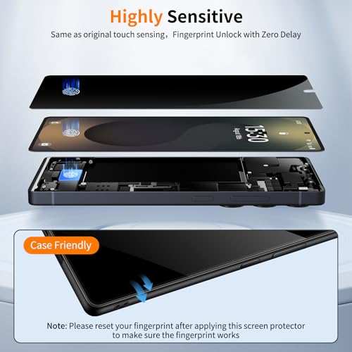 2 Pack Privacy Screen Protector for Samsung Galaxy S25 Ultra 9H Glass - color: Sp-S25PR