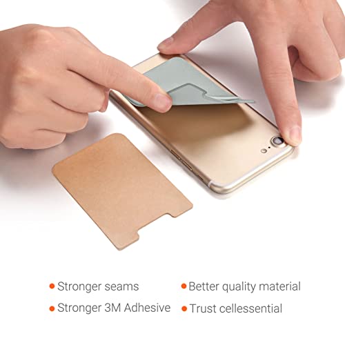 OBVIS Cell Phone Pocket Self Adhesive Card Holder Stick On Wallet Sleeve with Adhesive RFID Card ID Credit Card ATM Card Holder for iPhone Android 2 PACK GRAY - color: Gray