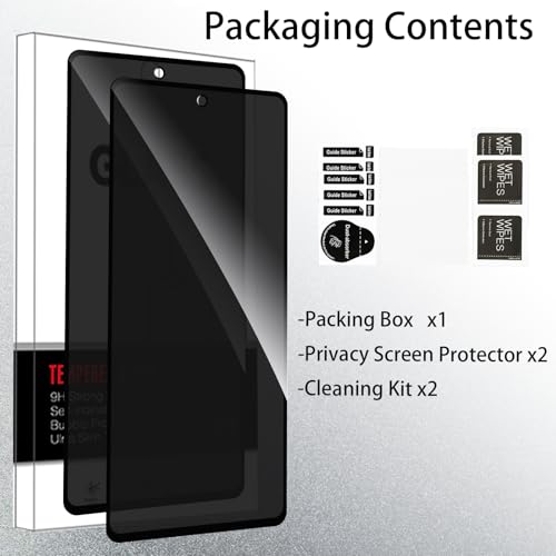 2 Pack Privacy Screen Protector for Samsung Galaxy A53 5G /A52(4G/5G)/ A51, [9H Hardness] HD [Black] Dark Anti Spy Private Tempered Glass Film for Samsung Galaxy A53 5G - size: Samsung Galaxy A53