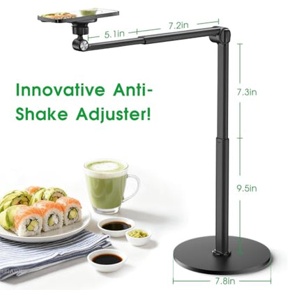 Magnetic Overhead Phone Stand for Desk, 2-Section Telescoping