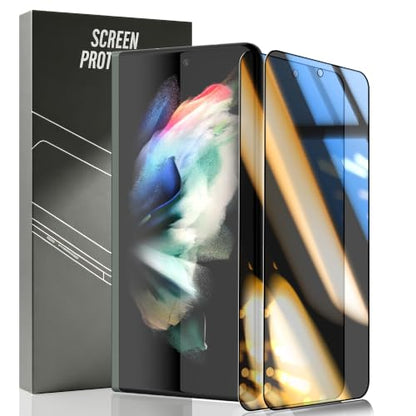 2 Pack Privacy Screen Protector for Samsung Galaxy Z Fold 3, Anti-Spy Tempered Glass, 9H Anti-Scratch, Case Friendly - size: for Galaxy Z Fold 3