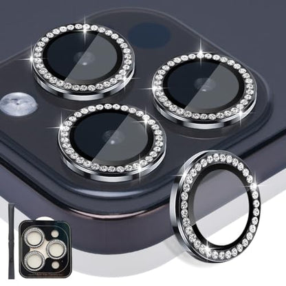 Camera Lens Protector for iPhone 14 Pro/14 Pro Max, Diamond Black - color: Diamond Black