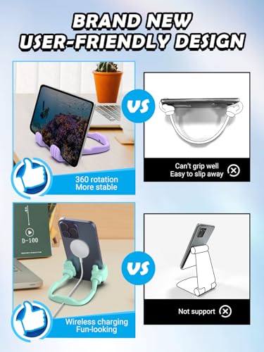 Stocking Stuffers for Teens Girls Boys Gifts Thumbs Up Cell Phone Stand - color: Purple & Green