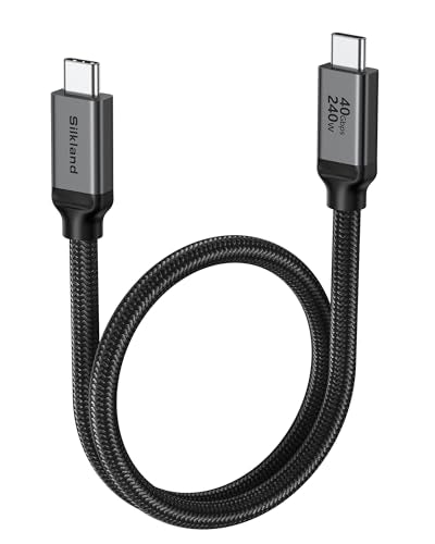 Silkland USB 4 for Thunderbolt 4 Cable, 40Gbps Data Transfer, 240W, 1.6FT - size: 1.6ft