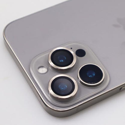 BONVAN for iPhone 16 Pro / 16 Pro Max Camera Lens Protector Metal Crystal Tempered Glass Screen Accessories Cover (Natural Titanium) - color: Natural Titanium