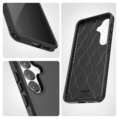 Encased for Samsung Galaxy A16 5G Case with Belt Clip, (Challenger Series) Dual-Layer Protection and Phone Holster (Black) - size: A16