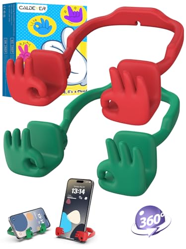 Stocking Stuffers for Teens Girls Boys Kids Men Women Gift Cell Phone Stand - color: Forest Green & Red