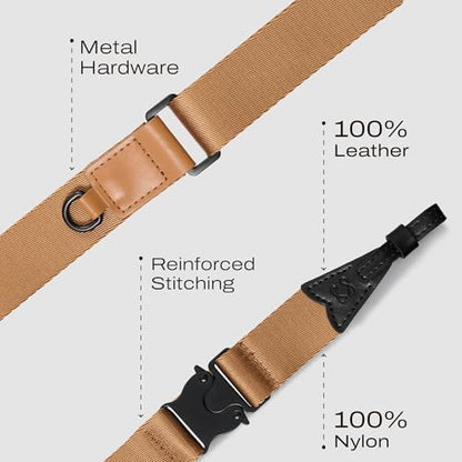 C Coiro Phone Lanyard Crossbody for iPhone, Samsung Universal Adjustable Clip and Go Phone Strap Hands Free Neck Lanyard - color: Brown