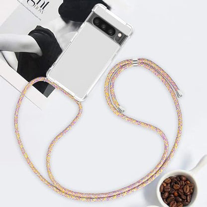 for Google Pixel 8 Pro Phone Case Clear Adjustable Shoulder Neck Lanyard Crossbody Cover Women Girls Soft TPU Slim Shockproof Protective Hanging Strap Mobile Case for Pixel 8 Pro - Rainbow - size: Google Pixel 8 Pro