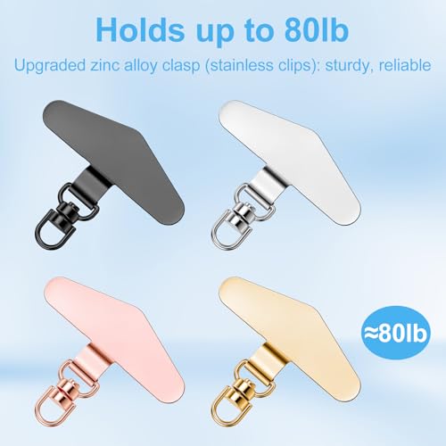 Sibba 4 PCS Phone Tether Tab Phone Lanyard Patch Pad for Most Smartphone