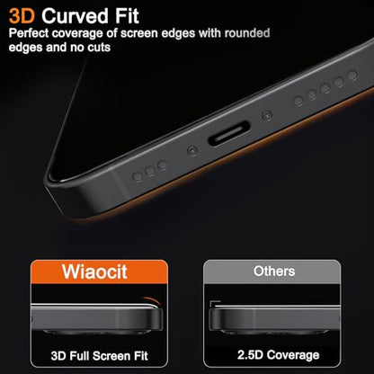 Wiaocit Tempered Glass Screen Protector for iPhone 13 Pro - size: iPhone 13 Pro-6.1 Inch