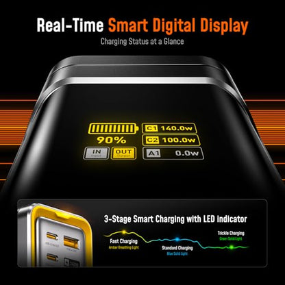 AOHI 240W Laptop Power Bank 27600mAh, 140W PD 3.1 Large Portable Charger