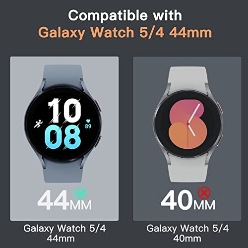 JETech Screen Protector for Samsung Galaxy Watch 5/4 44mm, 3-Pack | Tempered Glass Protection, HD Clear, Anti-Scratch Design - size: Galaxy Watch 5/4 44mm