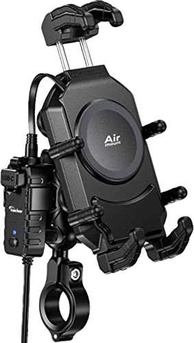 Kaedear Qi Wireless Charging Motorcycle Phone Mount, KDR-M26A - style: Qi Charging / 1" Ball