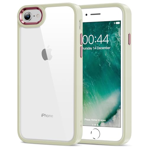 HOOMIL for iPhone SE 3rd/2nd Gen, iPhone 7/iPhone 8, Non-Yellowing, Drop Protection, Anti-Scratch Transparent Hard Back Phone Cover - White - color: White, size: iPhone 7/8/SE 2020/2022
