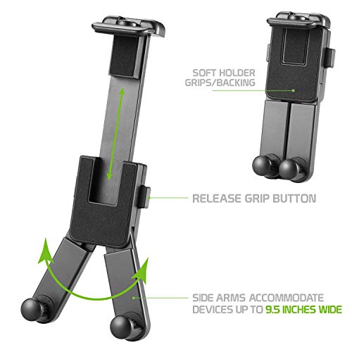 Cellet Tablet Mount with a Cup Holder Base Compatible for Apple iPad Pro 12.9, 11, 10.5, 9.7, Air, Mini, Samsung Galaxy Tab S8 S7 S6 S5 A/E Amazon Kind Fire HD 10 8 Surface Go (Tablet Goose Neck) - style: Tablet Goose Neck
