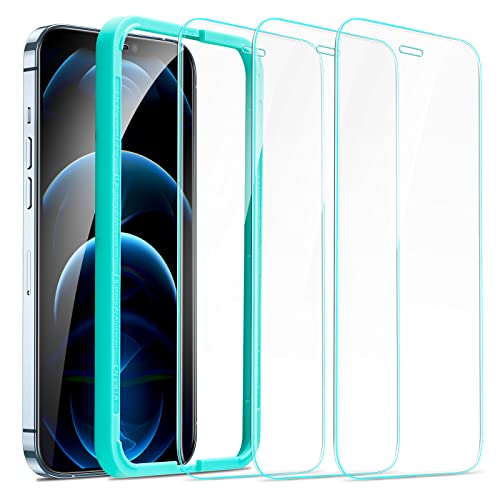ESR 3 Pack for iPhone 12 Pro Max Screen Protector, Align Frame