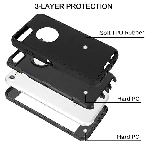 MAXCURY for iPhone 6 Case & iPhone 6s Case Heavy Duty Shockproof Series Case for iPhone 6/6S (4.7")-V2 with Built-in Screen Protector Compatible with All US Carriers - Black - color: Black