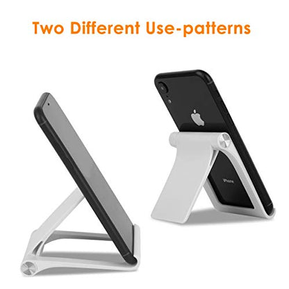 Cell Phone Desk Stand Holder Multi-Angle Adjustable Phone Desk Stand Tablet Holder for iPhone 17 16 15 14 13 12 11 Pro Max XS XR Samsung Galaxy S22 S21 S20 S10 S9 Edge Android Smartphone - color: White