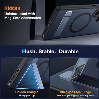 for Samsung Galaxy S25 Ultra Case with MagSafe - color: Black, size: Galaxy S25 Ultra with Stand