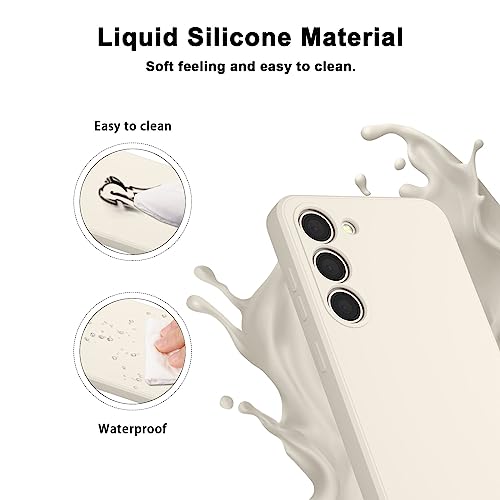 Vanjua Case for Samsung Galaxy S23 (Only), Stylish Liquid Silicone Slim Full-Body Protective Cover Compatible with Samsung Galaxy S23 5G 6.1 Inch Phone Case (White) - color: White