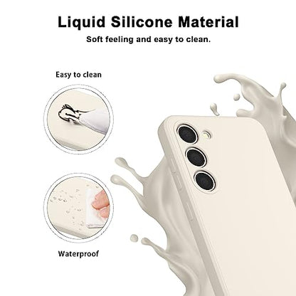 Vanjua Case for Samsung Galaxy S23 (Only), Stylish Liquid Silicone Slim Full-Body Protective Cover Compatible with Samsung Galaxy S23 5G 6.1 Inch Phone Case (White) - color: White