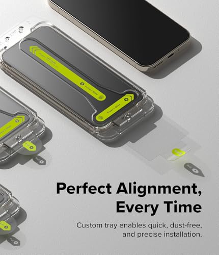 Ringke for Google Pixel 10/10 Pro Screen Protector [Easy Slide, 2 Pack] | Easy Installation with Alignment Tool, Case Friendly Premium 9H Hardness Tempered Glass - size: Pixel 10 / 10 Pro