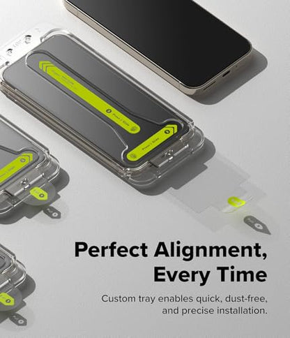 Ringke for Google Pixel 10 Pro XL Screen Protector [Easy Slide, 2 Pack] | Easy Installation with Alignment Tool, Case Friendly Premium 9H Hardness Tempered Glass - size: Pixel 10 Pro XL