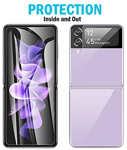 Screen Protector Wrap for Samsung Galaxy Z Flip 3 Phone - Clear