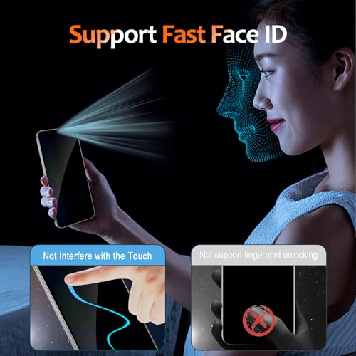 2 Pack Privacy Screen Protector for Samsung Galaxy A37, Tempered Glass Film full Coverage Anti Scratch, Anti-Spy, 9H Hardness, Bubble Free for Samsung Galaxy A37 Privacy Screen Protector - size: Samsung Galaxy A37