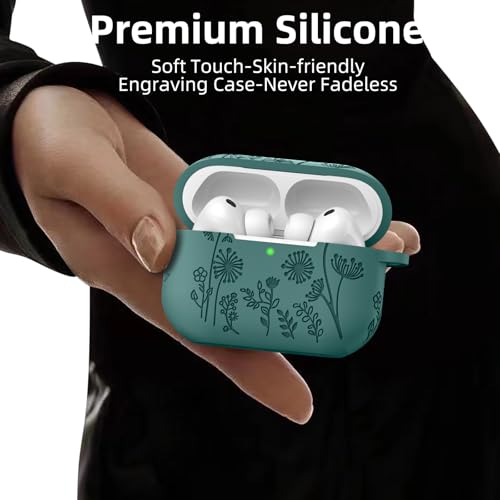 Lerobo for AirPods Pro 3 Case with Cleaner Kit & Keychain, Pine Green - color: A-Green, size: AirPods Pro 3