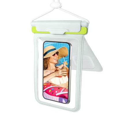 Wokyo IPX8 Waterproof Phone Pouch with Double Pocket, Protective Cellphone Dry Bag Case Fits Up to 7.5" Offers Touchscreen Functionality Waterproof Phone Case for Pools Lakes Rivers Cruises Green - color: Green