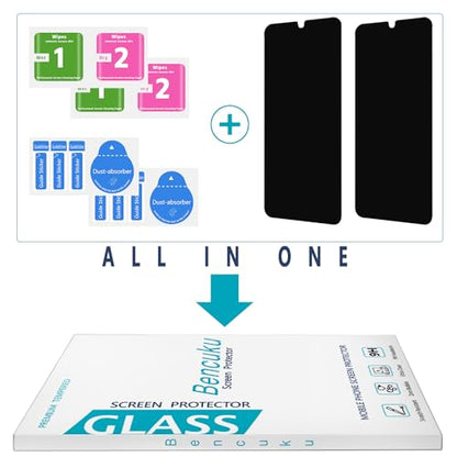 Privacy Screen Protector for Samsung Galaxy A25 5G Tempered Glass - color: Black-Galaxy A25 5G
