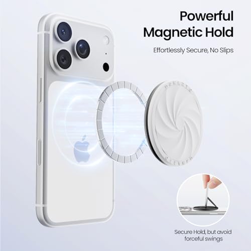 ORNARTO Vortuxe for MagSafe Phone Grip with Kickstand, White - color: White
