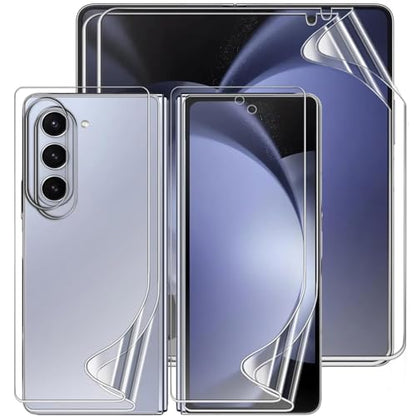 2 Sets Screen Protector for Samsung Galaxy Z Fold 5 7.6", High Definition Clear Soft TPU Screen Protector, 2 Front + 2 Inner Flexible Film Hydrogel, Self-Healing, Bubble-Free - size: Samsung Galaxy Z Fold 5