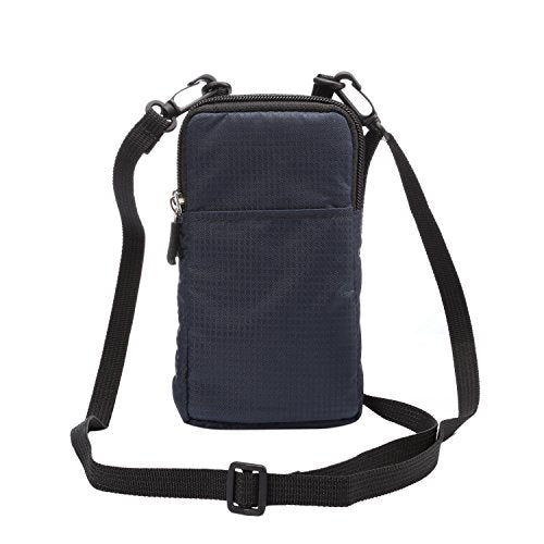 Cell Phone Belt Clip Bag Men, Cell Phone Shoulder Holster, 6.0" Outdoor Travel Vertical Phone Holster Waist Pouch Cellphone Shoulder Messenger Bag Zipper Wallet Phone Holder with Belt Loop Carabiner - color: Royal blue