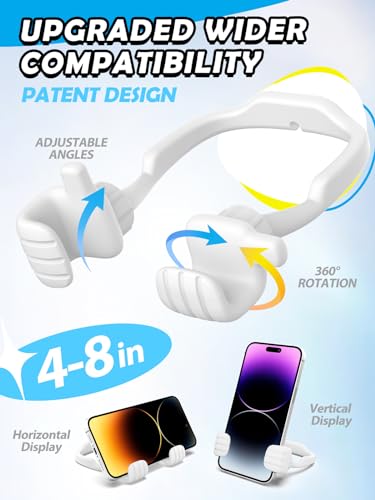Stocking Stuffers for Men Women Teens Kids Funny Lazy Phone Stand Gadgets - color: White