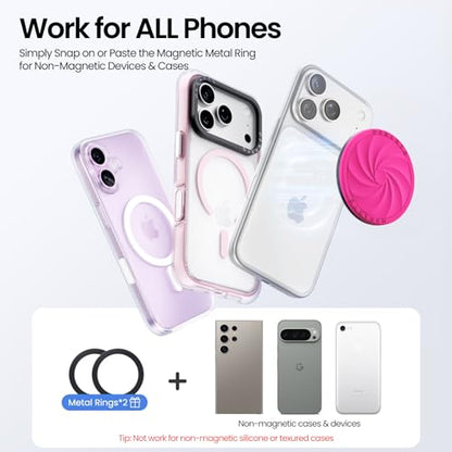 ORNARTO Vortuxe for MagSafe Phone Grip with Kickstand, Hot Pink - color: Hot Pink