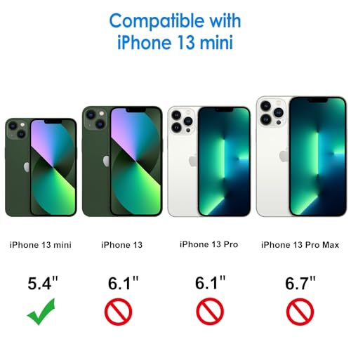 JETech Case for iPhone 13 mini, Anti-Yellowing, Alpine Green | Shockproof Protection, Scratch Resistant Hard PC Back, Durable Transparent TPU Bumper - color: Alpine Green