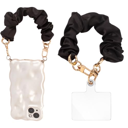 Phone Wrist Strap, Scrunchie Phone Lanyard with Tether Tab,Anti-Drop Hands-Free Wrist Strap (H) - color: H